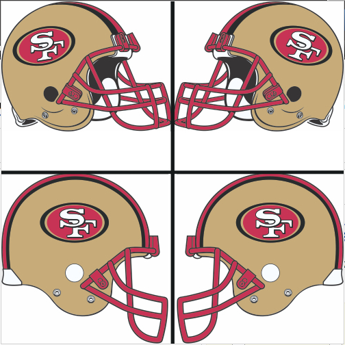 San Francisco 49ers Helmet Logo iron on paper